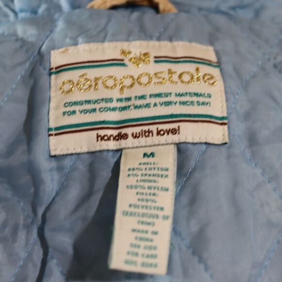 Aeropostale Vintage 90s Y2K Brown Faux Fur Collar Bomber Jacket Medium  Preppy - Picture 16 of 16